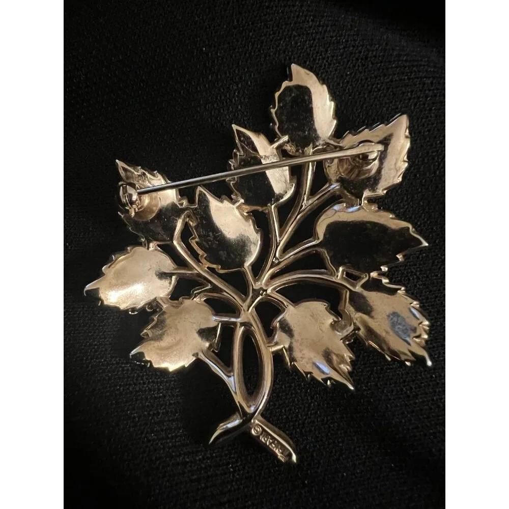Vintage Trifari Tree Of Life Gold‎ Tone Brooch